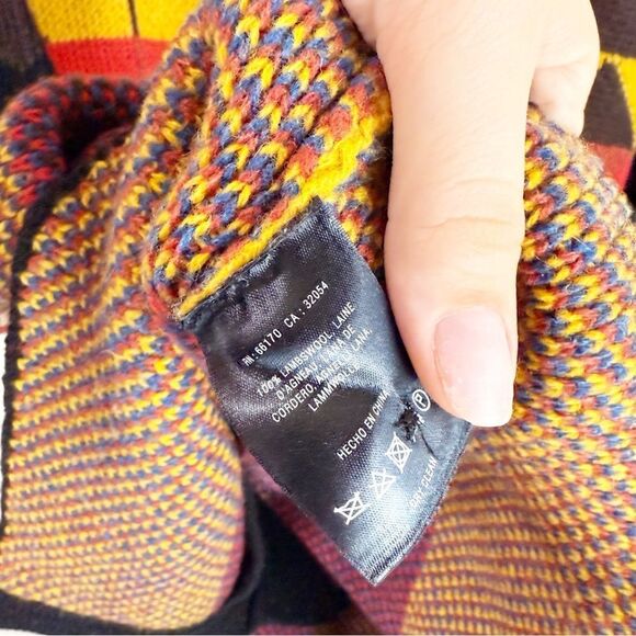 Sparrow Anthropologie Wool Blend Aztec Chunky Oversized Sweater Cardigan Large - Picture 7 of 7